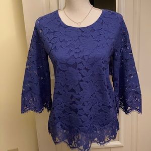 NWOT Banana Republic periwinkle lace top sz S